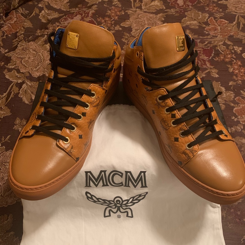 MCM High Top Signature Sneakers